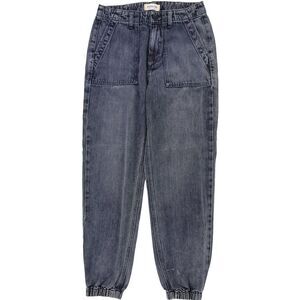 Golden Win Collection Womens Acid Wash Jogger Fit Jeans, Blue, NWT